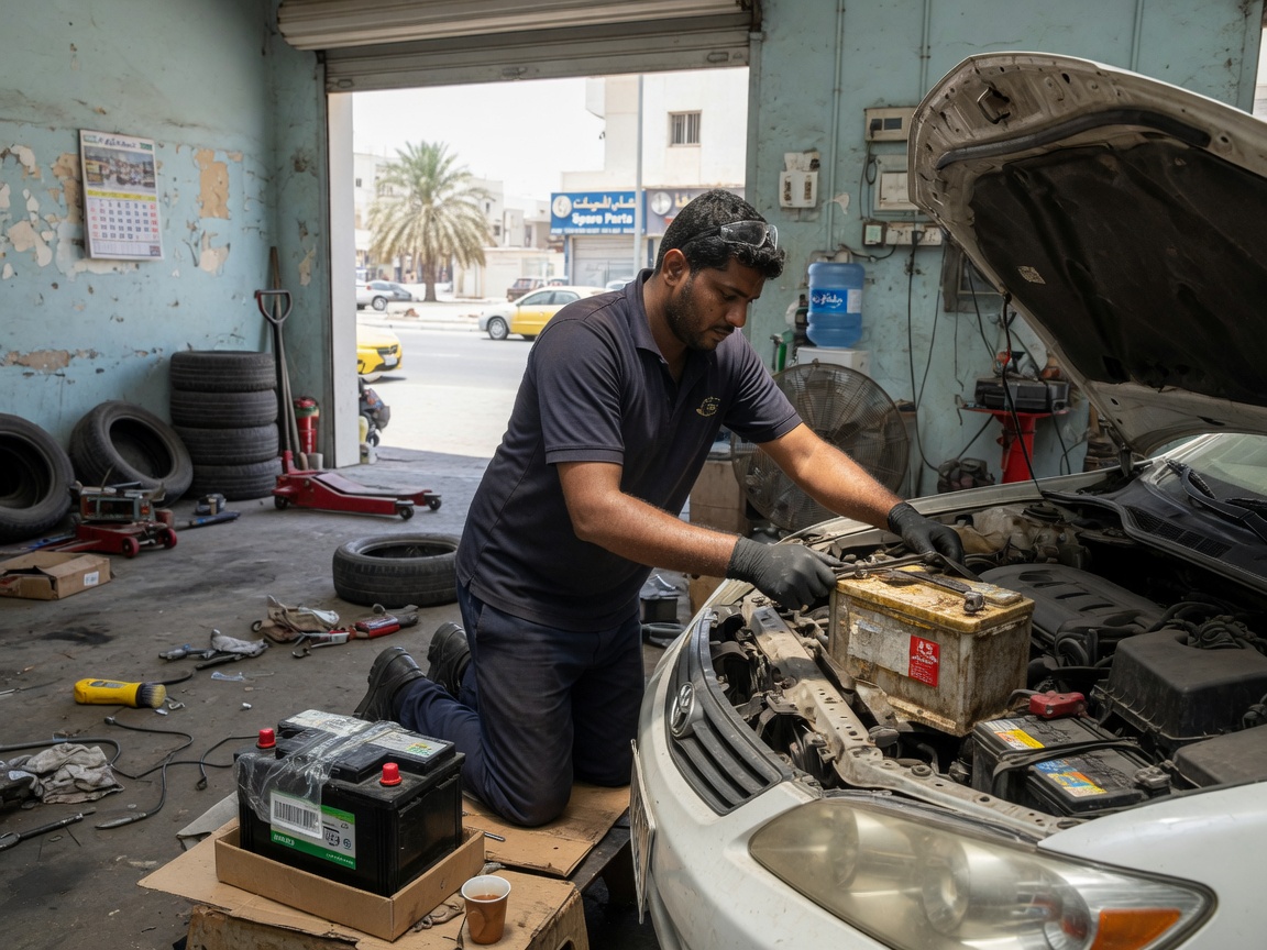 Car Battery Replacement work by Battery Rescue in Sharjah, Sharjah